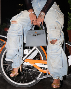 Pantaloni Cargo da Donna a Vita Alta, Gamba Larga, 6 Tasche, Stile Y2K Streetwear, Denim Lavato all'Acido, Pronti per la Spedizione - Product Image 3