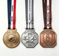 Médailles personnalisées d'arts martiaux Karaté Taekwondo Judo – Trophée en alliage de zinc moulé sous pression 3D, faible MOQ, vente en gros, récompense sportive de compétition