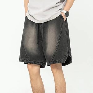 Custom Vintage Distressed baggy jorts men y2k Summer High Quality streetwear men shorts Breathable Street Style mens denim jorts - Product Image 5
