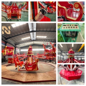 Nova Rides, Equipo de Parque de Atracciones al Aire Libre con Temática de Santa Claus, en Venta, 16 Asientos, Atracción de Avión de Control Remoto para Navidad - Product Image 4