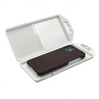 Boîte en pulpe de bagasse biodégradable personnalisée avec logo d'usine pour étui de téléphone portable, emballage moulé en pulpe de papier, vente en gros