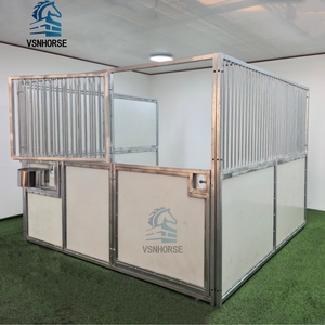 Écurie de chevaux préfabriquée mobile en acier galvanisé à chaud pour l'extérieur, écurie temporaire pour chevaux en HDPE avec toit en PVC - Product Image 3