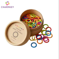 Vente en gros bon marché Accessoires de tricot fantaisie Plusieurs couleurs Cercle en métal Forme ronde Marqueurs de point