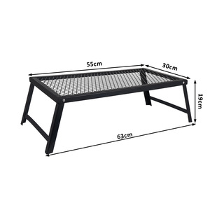 Senyang Outdoor Folding <b>BBQ</b> <b>Table</b> 55x30x19cm Carbon Steel Portable Camping Fireplace Tea Brewing Rack - Product Image 1