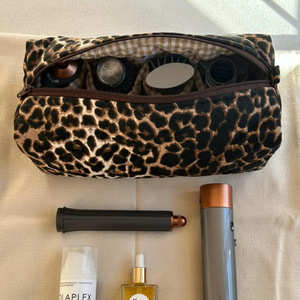 Nueva bolsa con cremallera con estampado de leopardo, bolsa de almacenamiento de herramientas de peinado de alta gama y elegante, bolsa de cosméticos multifuncional y artículos de aseo - Product Image 2