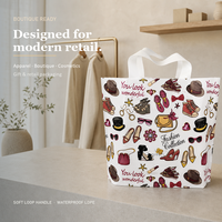 Sacs de transport en LDPE en gros, sacs de courses en plastique avec poignée durable pour vêtements, chaussures, chapeaux et emballage de marchandises