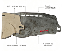 Hyundai Elantra HD 2007-2010 Plüsch-Armaturenbrettmatte Anti-UV Sonnenschutz Abdeckung Auto-Innenausstattung Armaturenbrett-Abdeckung