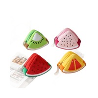 Schattig fruit pluche portemonnee sleutelhanger watermeloen oranje mini opbergtasje pluche hanger tas ornament cadeau