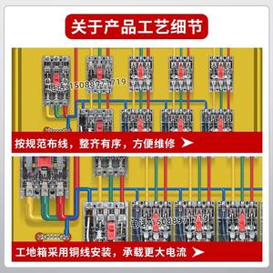 Caja de Distribución de Energía Industrial 380V IP66 6 Tomas de Corriente, Impermeable para Uso en Obras de Construcción - Product Image 2