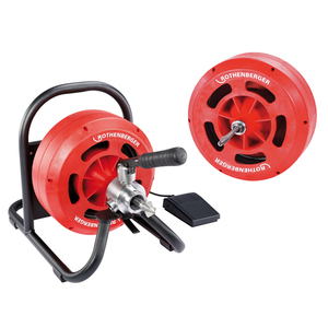 Máquina de limpieza de drenaje Rothenberger Rodrum S con espiral de 10 y 13mm, rango de trabajo de 15 m - Product Image 1