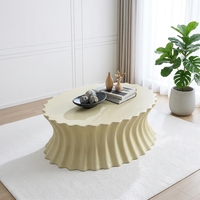 Table basse en fibre de verre, table centrale ronde moderne en FRP, table d'appoint sculpturale pour salon, hôtel, villa, décoration de salon