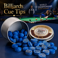 Vente en gros d'embouts de queue de billard en cuir de porc à 6 couches avec boîte en étain