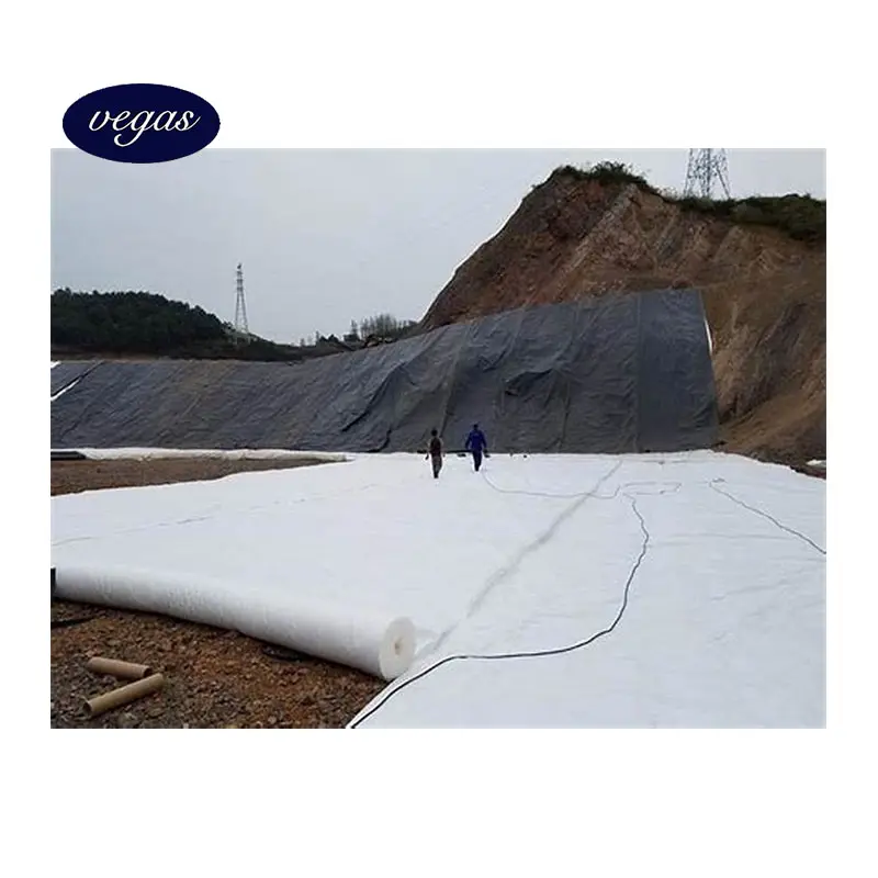 Geotextiles no tejidos Mantas de control de erosión Geotextil no tejido reforzado con carretera de alta resistencia Precio por m2 Tela filtrante