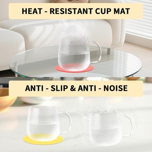 <b>Silicone</b> Bottle Opener Mat Eco-friendly Durable Lightweight Portable Cutting Insulated Water Coasters for Elderly Kitchen Use - Product Image 4
