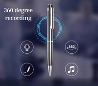 Stylo Enregistreur MP3 Haute Qualité Portable à Activation Vocale avec Caméra Cachée et Détection Sonore + Alarme LED