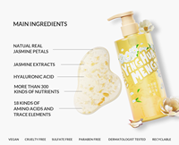 Gel douche spa rafraîchissant au parfum floral de 500ml, pétales de fleurs, nourrissant, hydratant et hydratant pour la peau
