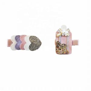 Vente flash - Pinces à cheveux scintillantes en forme de cœur pour filles - Mignonnes pinces à cheveux en forme de fleur - Accessoires de fête pour enfants - Product Image 1