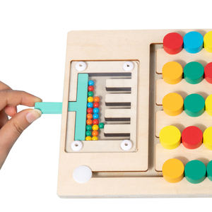 Jeu de puzzle éducatif en bois pour enfants, labyrinthe d'apprentissage cognitif à 5 couleurs, pour garçons et filles de 5 à 7 <span class=keywords><strong>ans</strong></span> - Product Image 3