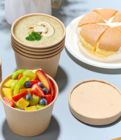 Offre Spéciale – Grandes Boîtes en Carton Kraft Jetables pour Salades, Riz Frit, Soupes et Plats à Emporter – Bols à Salade et Boîtes Déjeuner