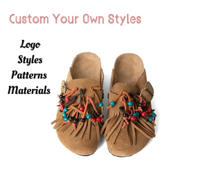 2023 nuovi stili muli due fibbie in pelle morbida antiscivolo Unisex uomo <span class=keywords><strong>donna</strong></span> pantofole in <span class=keywords><strong>sughero</strong></span> - Product Image 2