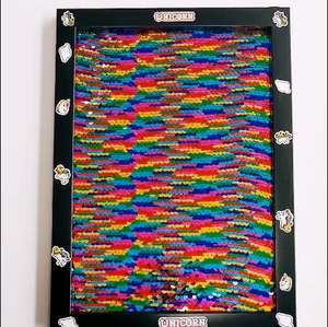 Nuevo tablero de dibujo de lentejuelas DIY educativo personalizado para niños juguetes de arte - Product Image 2