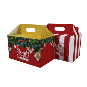 Christmas Fried Chicken Box Custom Take-Out Fruit Apple Gift Box Recyclable Christmas Snacks Dessert Packaging Box