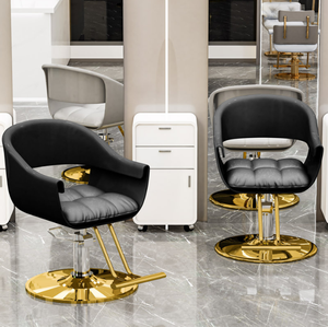 Nueva Silla de Barbero Hidráulica Clásica Moderna, Cuero PU Negro, Estructura Metálica Resistente, Silla de Peluquería para Barbería y Salón de Belleza - Product Image 3