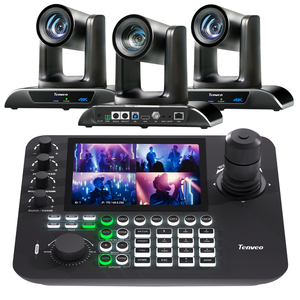 3pcs 30x zoom 4k PTZ hội nghị máy ảnh ai tự động theo dõi USB + HDMI + SDI + LAN POE và kb300pro IP PTZ camera điều khiển cần điều khiển - Product Image 1