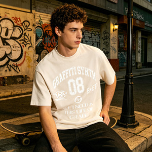 Camiseta de Talla Única Directo de Fábrica, Impresión Personalizada, Camiseta de Algodón Grueso de 240 g/m² - Product Image 2