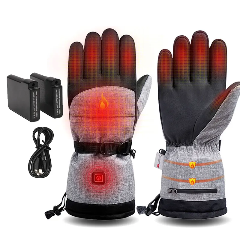 Winter Ski Motorrad Angeln Wiederauf ladbare Batterie Heiz handschuhe