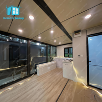 Casa Prefabricada Expandible de Doble Ala de 20 pies/40 pies, Suministro de Fábrica, Casa Modular Móvil de Lujo con Dormitorio y Baño