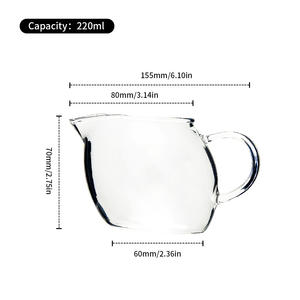 Linda taza de vidrio con forma de <span class=keywords><strong>colibrí</strong></span> de 220ml con caño para taza de té, <span class=keywords><strong>café</strong></span>, jarras para aderezo de ensalada - Product Image 6