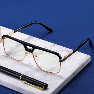 MS 97703 משקפי גברים למכירה חמה חוסם אור כחול בסגנון עסקי מסגרת מרובעת כפול גשר מתכת + משקפיים אופטיים CP - Product Image 2