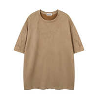 Nouvelle Collection Été – T-shirt Homme à Manches Courtes en Polyester-Elasthanne, Broderie Épingle, Tie-Dye, Style Hip-Hop Tendance, Décontracté et Polyvalent avec Lettres