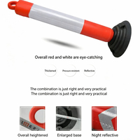 Poteau de signalisation flexible de 120 cm, type Tumbler, en TPU de qualité ingénierie, réfléchissant, protection IP68, amovible, pour la sécurité routière