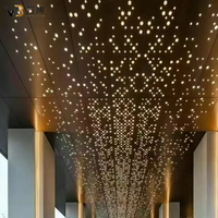 Panneau de plafond en aluminium rétroéclairé par LED, diffuseur en acrylique découpé au laser, motif personnalisé, décoratif, ignifuge, insonorisant, dalles de plafond