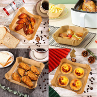 Vente Flash Ruizhifa – Doublure de cuisson carrée écologique, épaisse, antiadhésive, résistante à l'eau et à l'huile, réutilisable pour friteuse à air