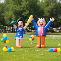 Ballon gonflable personnalisé OUWE 3m, personnage de dessin animé hollandais Abraham, avec ventilateur intégré, pour fête d'anniversaire aux Pays-Bas