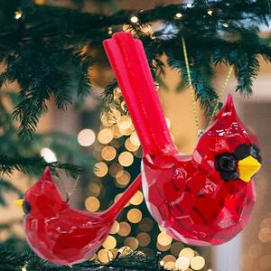 Ornement cardinal oiseau rouge cadeau décorations suspendues décor <span class=keywords><strong>de</strong></span> fenêtre en cristal acrylique avec ornement d'arbre <span class=keywords><strong>de</strong></span> Noël - Product Image 5