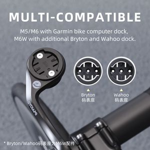 Soporte para cámara deportiva CYCLAMI M6W, soporte para ordenador de bicicleta para Garmin Bryton Wahoo con adaptadores GoPro, extensor de luz para bicicleta - Product Image 2