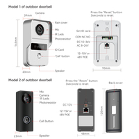 2025 Hecho en China Calidad superior Smart Visual WiFi Timbre con aplicación Impermeable Pantalla táctil Cámara Video Timbre