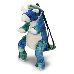 Manufacturer custom wholesale Animal Dinosaur King Plush Backpack School Backpack Souvenir