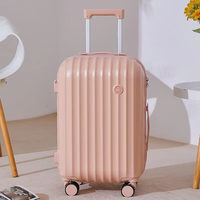 Valise à roulettes élégante pour femme en ABS+PC, modèle 2024, 18 pouces, légère, durable, avec serrure TSA, idéale pour les voyages