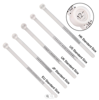 Loupe de mesure de bague multifonctionnelle réutilisable en plastique blanc pour bijoux, tailles SMLXL, normes US EU JP KR Hongjia
