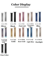 Bracelet en métal en acier inoxydable de luxe Bracelet de montre à boucle milanaise pour Apple e Watch 7 6 5 4 3 2 1 SE