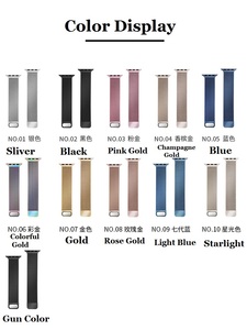 حلقة ميلانو لحزام معدني فاخر من الفولاذ المقاوم للصدأ لساعة Appl e 7 6 5 4 <span class=keywords><strong>3</strong></span> 2 1 SE - Product Image 2