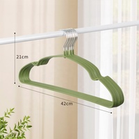 Cintre Premium Antidérapant en Plastique PVC et Métal Inoxydable, Gain de Place, Simple Niveau, Sans Soudure, pour Salle de Bain, Salon, Usage Domestique