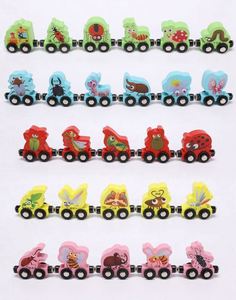 Cadeaux d'anniversaire parfaits pour les tout-petits garçons et filles 2025, train en bois magnétique amusant, vente en gros YR0752 - Product Image 5