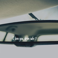 Autocollants imperméables pour voiture de conduite sûre-Autocollants en vinyle pour rétroviseur I Love You