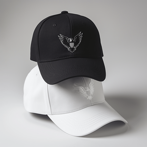 Casquette de baseball souple non structurée à 6 panneaux, personnalisable avec logo brodé, noire, style Dad Hat, marque privée - Product Image 1